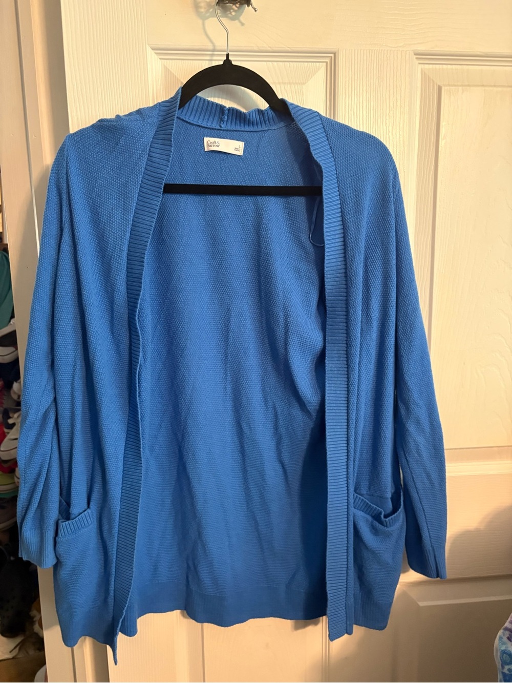 croft & barrow Bright Blue Open-Front Women's Cardigan